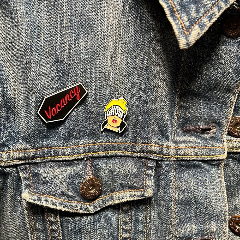 SET OF TWO Goth Enamel Pins